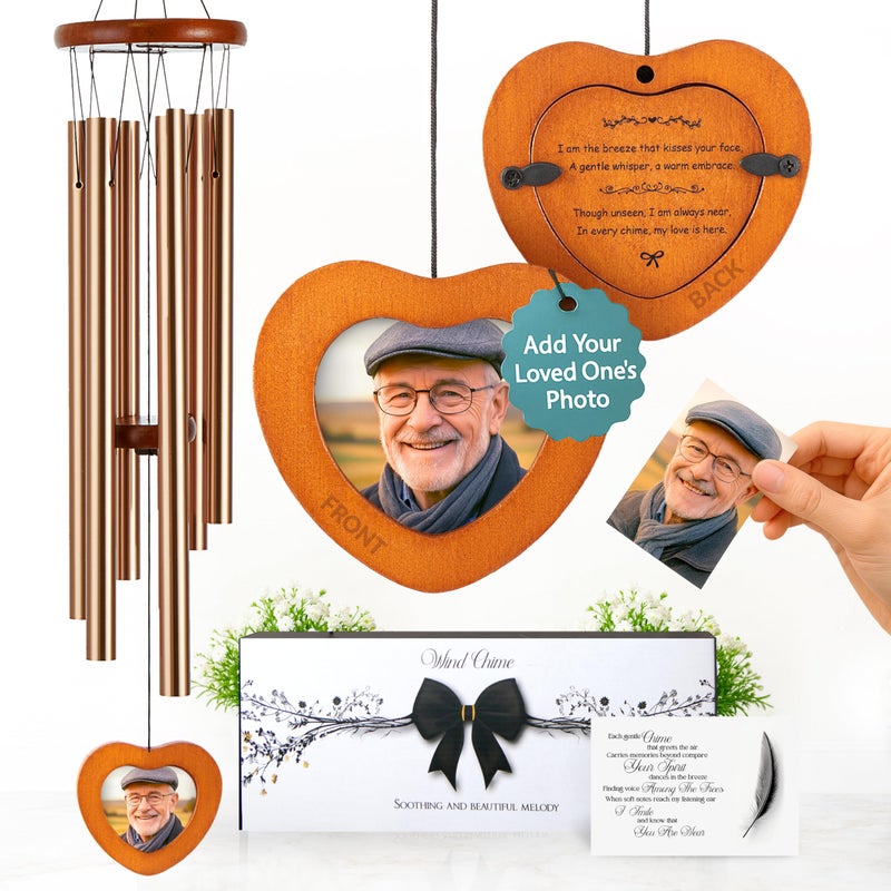 Captain Decor 32 Inch Memorial Wind Chimes Outdoor Wind Chimes for Loss of Loved One Memorial Gifts for Loss of Mom Sympathy Gifts for Mother Father Brother Sister - Image 2