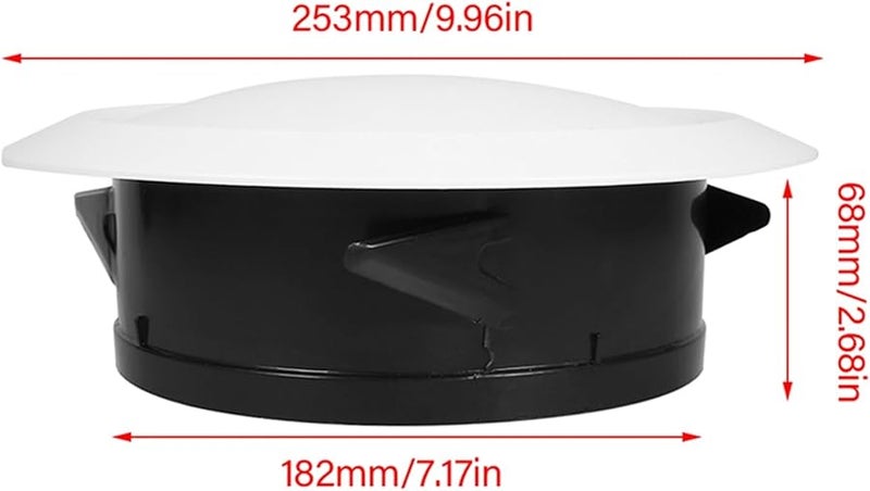 White 200mm Round Air Vent Cover For Wall Ceiling AC Bathroom Exhaust Supply Diffuser - Image 3