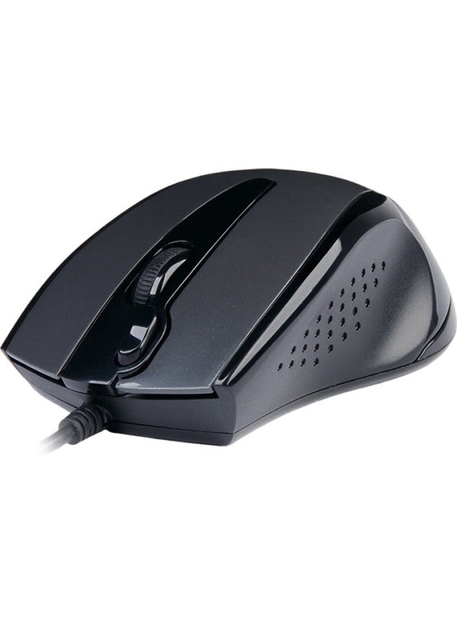 A4TECH A4tech N-500f Wired Mouse For Laptop And Desktop, Office And Home Use, Portable Mouse With One-click Screen Capture, Usb Interface, High-brightness Iron Gray - Image 2