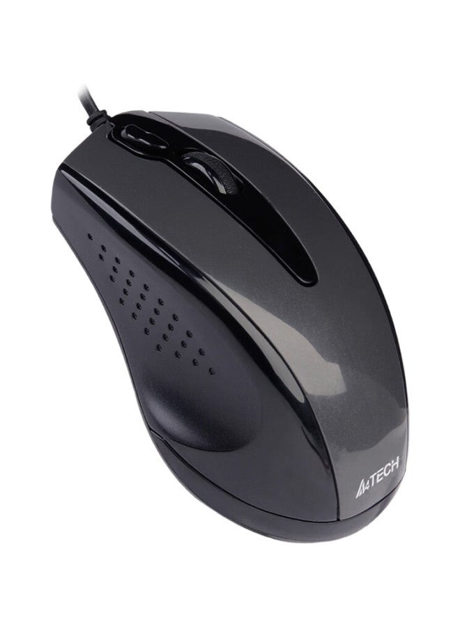 A4TECH A4tech N-500f Wired Mouse For Laptop And Desktop, Office And Home Use, Portable Mouse With One-click Screen Capture, Usb Interface, High-brightness Iron Gray - Image 1