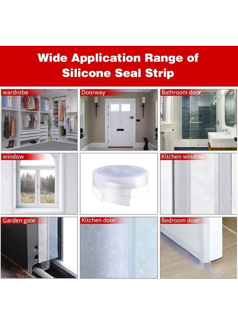 ISTARA ISTARA Window Seal Strip 1 Meter Door Tape for Seal and Window Sealing TapesRubber Door Tape for InsectsSound Proof and Stop air  - Image 2