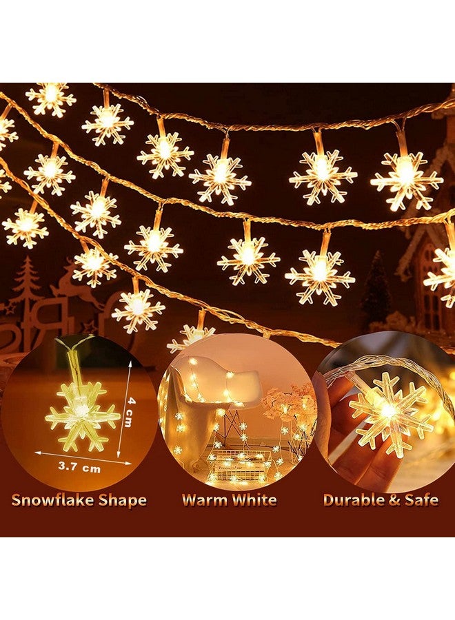 Party Propz Party Propz Snow Flake Led Lights for Decoration - 10 Led Lights for Home Decoration, Decorations Lights, Fairy Lights for Room, Series Decorative Lights  - Image 2