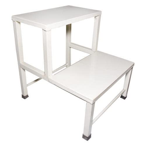 Forgesy Forgesy Bed Side Foot Step Stool Double with Anti Slippery Metal Coating Top Medical Furniture for HospitalClinicNursing Home and Domestic Use Foot Step Standard 