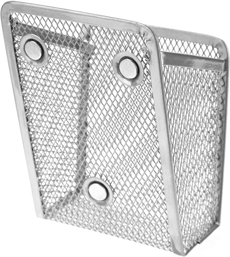 Sanpaint Magnetic Pencil Holder,Mesh Stainless Steel Pen Basket, Metal Writing Utensil Storage Organizer for Whiteboard,Blackboard,Kitchen, Locker, Home, or Office - Image 5