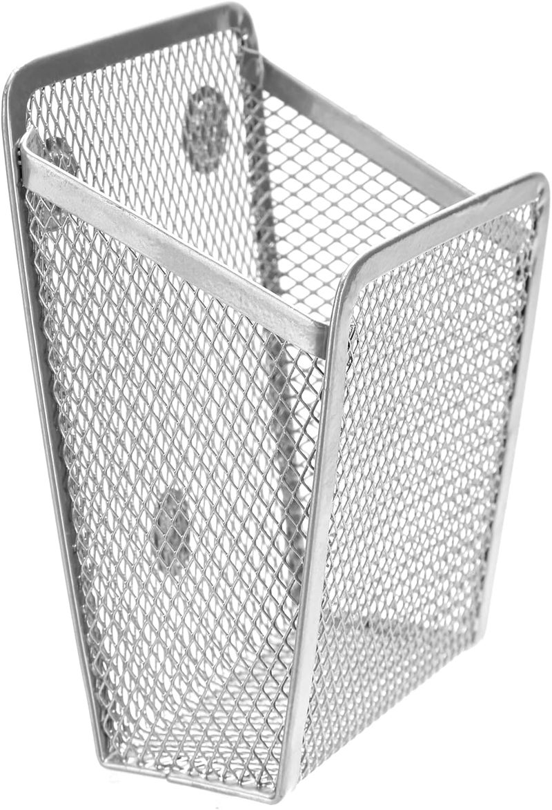 Sanpaint Magnetic Pencil Holder,Mesh Stainless Steel Pen Basket, Metal Writing Utensil Storage Organizer for Whiteboard,Blackboard,Kitchen, Locker, Home, or Office - Image 4