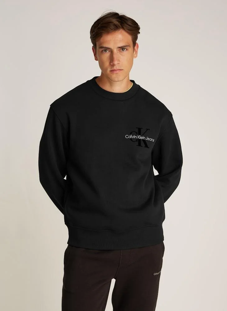كالفن كلاين جينز Logo Print Crew Neck  Sweatshirt