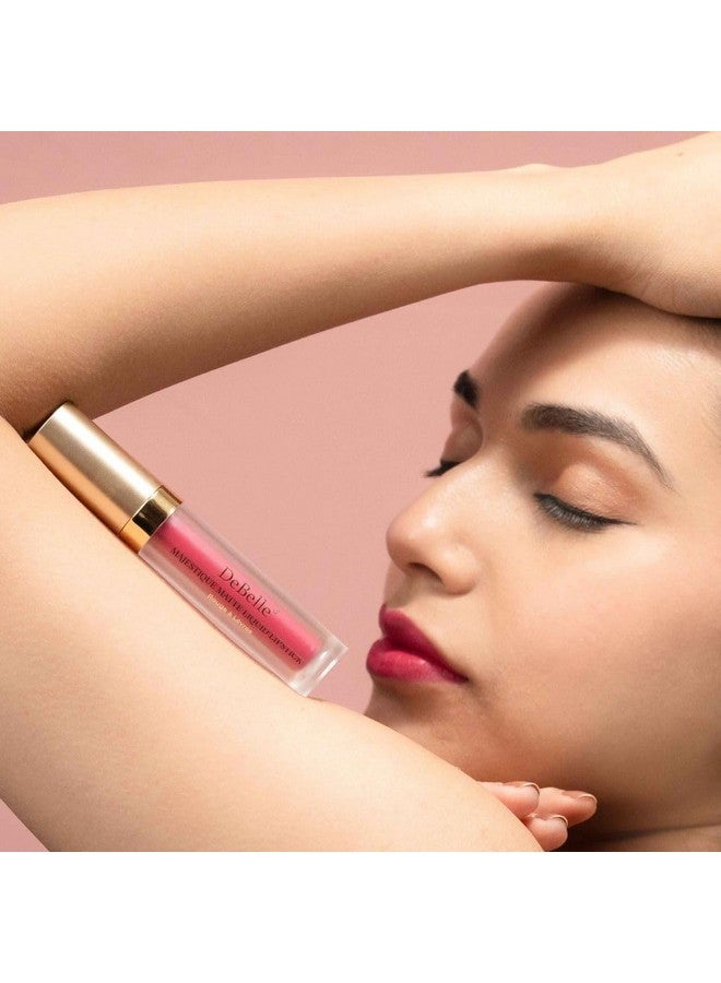 DeBelle مجموعة أحمر شفاه سائل مات طويل الأمد ومقاوم للماء من ماجيستيك - مجموعة من 6 | لمسة مات | تدوم حتى 7 ساعات | خالية من النقل | مقاوم للبقع والماء | خفيف الوزن | (عبوة من 6) 3.5 مل لكل منها - Image 4