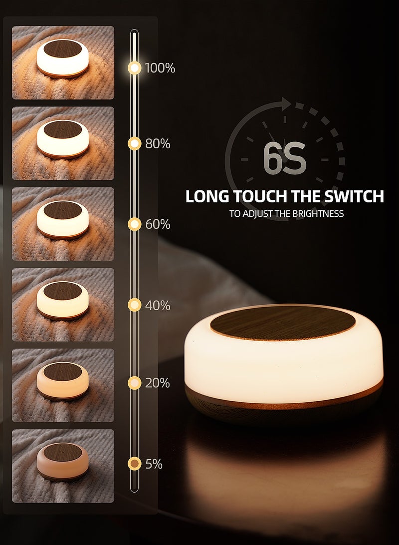 مصباح طاولة ضوء ليلي للطفل ، مصباح ليلي خافت للتحكم باللمس ، اضاءه صغيره قابلة لإعادة الشحن ، ضوء ليلي محمول لغرفة النوم ، بجانب السرير - Image 5