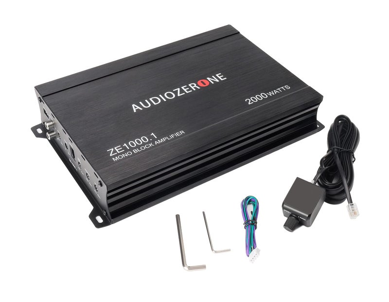 AUDIOZERONE Car Audio Amplifier ZE1000.1 2000W Monoblock Class D MOSFET Subwoofer Audio, 1-4 Ohm Stable, Low Pass Crossover, Mosfet Power Supply, Stereo - Image 4