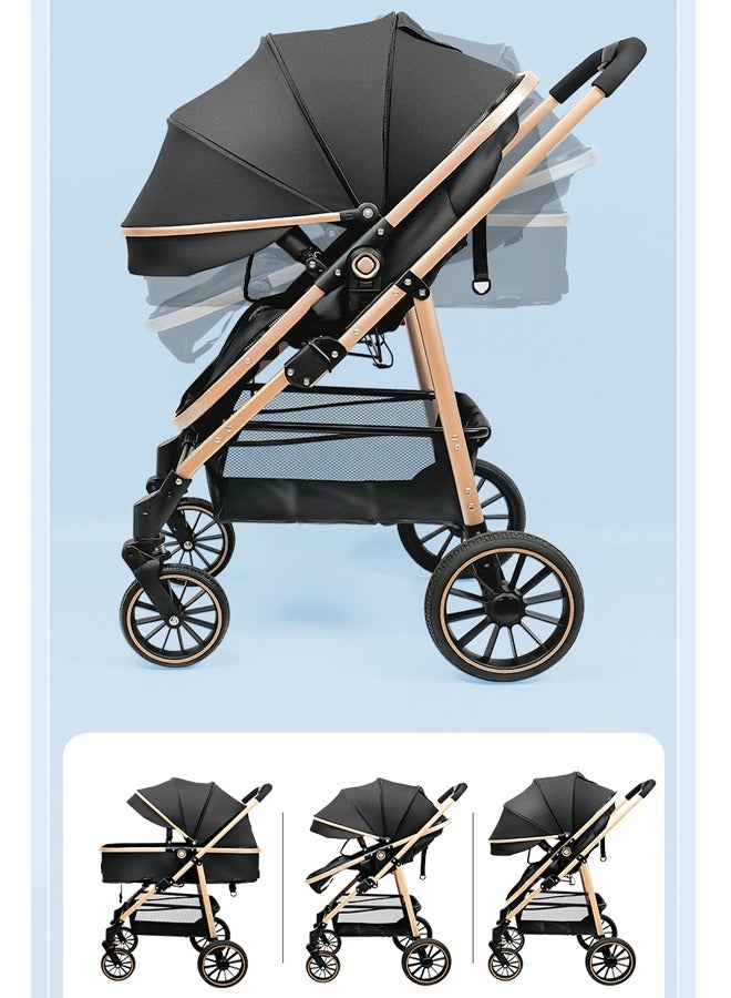 LO.BABY.VE 3-in-1 Baby Stroller Story, Infant Car Seat for Foldable To Sit and Lie Down Pram - Image 3