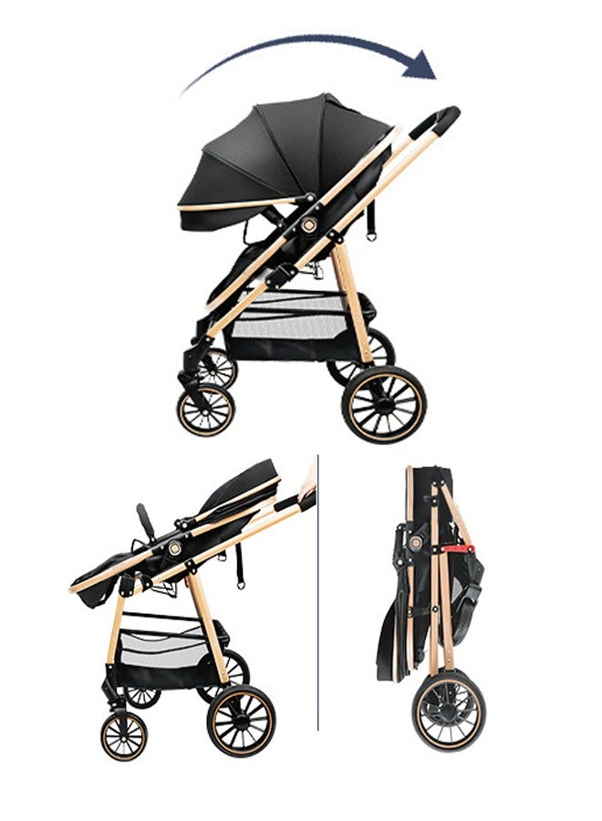 LO.BABY.VE 3-in-1 Baby Stroller Story, Infant Car Seat for Foldable To Sit and Lie Down Pram - Image 4