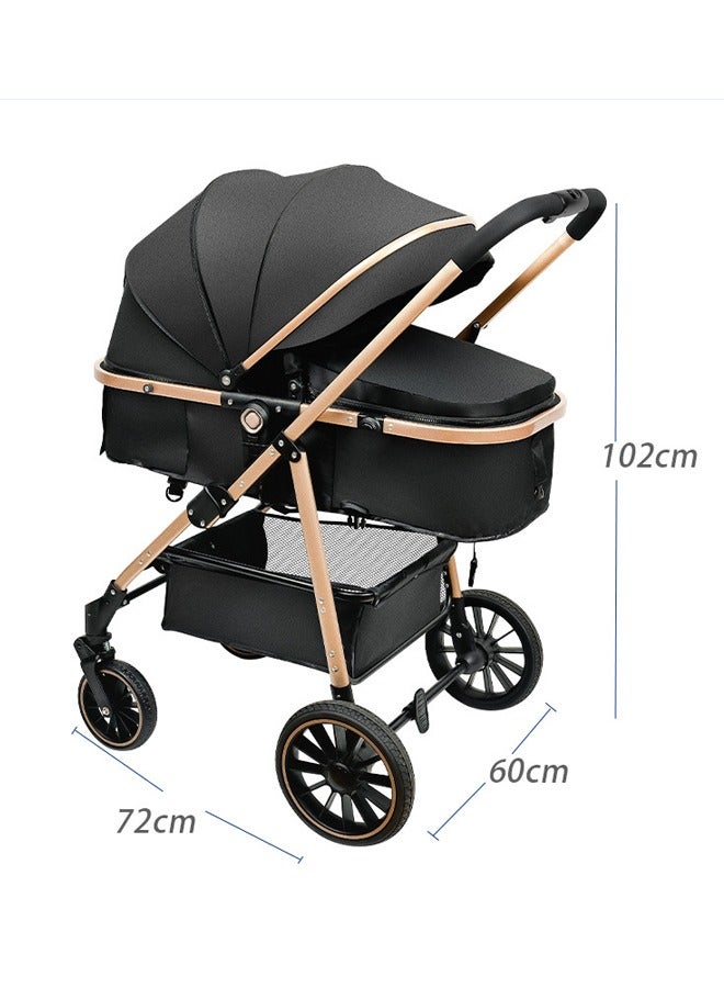 LO.BABY.VE 3-in-1 Baby Stroller Story, Infant Car Seat for Foldable To Sit and Lie Down Pram - Image 5