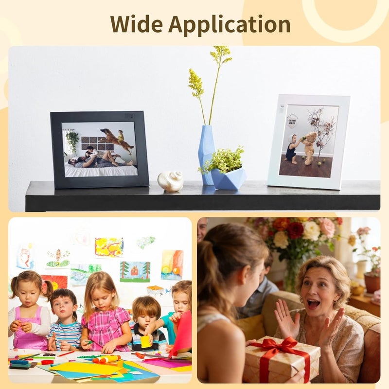 6 Pcs 5 In Diy Paintable Picture Frames, Unfinished Wooden Craft Frames Set, 6.61X4.84 In For Young Artists, Light Brown With Kickstand, Home Decor - Image 2
