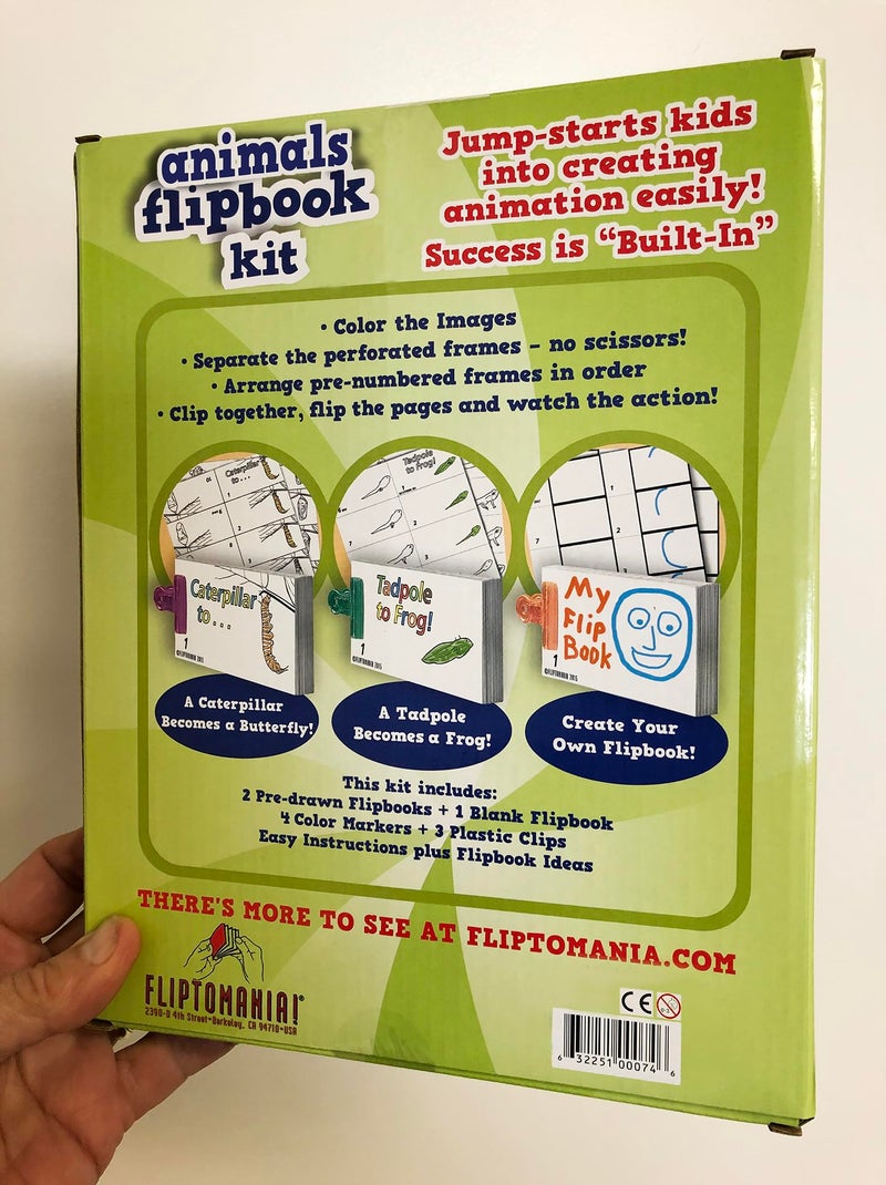 Fliptomania Make Your Own Flipbook Kit: Caterpillar to Butterfly and Tadpole to Frog - Paper Stop Motion Animation Kit : Creative Flip Book Kit for Kids 6-12 and Creative Animation Artists - Image 4