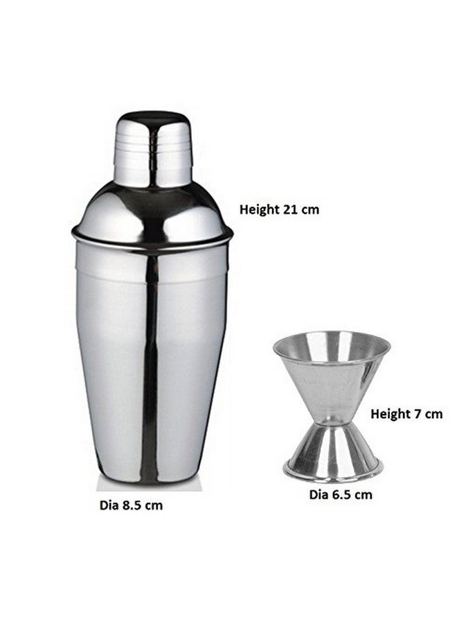 Dynore 2 Piece Delux Cocktail Shaker, 500 ml Medium Bar Set and peg Measure -30 and 60 ml - Image 2