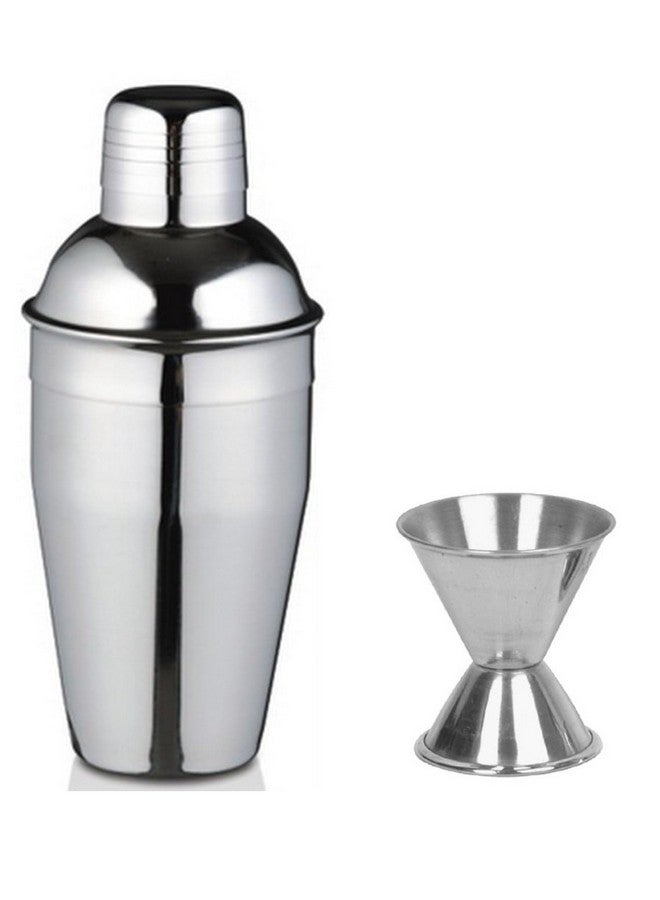 Dynore 2 Piece Delux Cocktail Shaker, 500 ml Medium Bar Set and peg Measure -30 and 60 ml - Image 1
