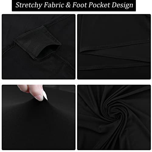 Fivenl 4 Pack 5FT Round Spandex Tablecloth, 60 Inch Black, Stretchable Table Cover, Washable and Wrinkle Resistant, Fitted Round Table for Wedding, Banquet, Birthday, Party, Restaurant - Image 3