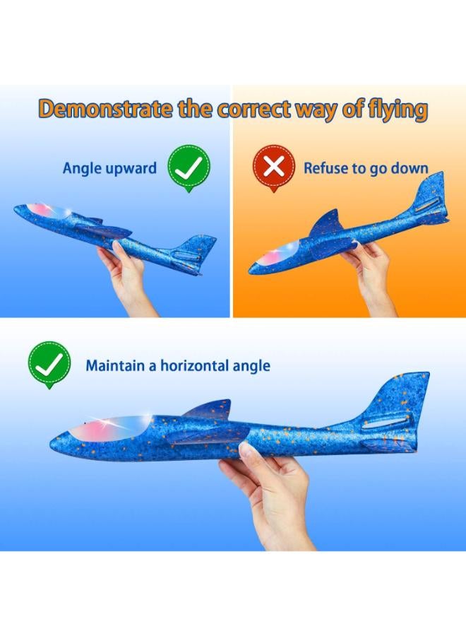 2‑Pack LED Foam Airplane Throwing Glider Toys – 17.5″ - Image 3