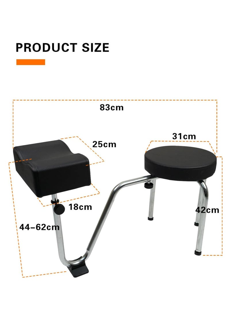 Meishida - Pedicure Stool Adjustable Stand Leather Foot Stool Chair Footrest for Beauty Salon Nail Shop - Image 1
