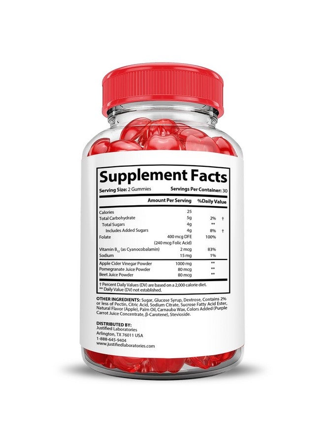 Justified Laboratories (3 Pack) Quick Fire Keto ACV Gummies Advanced Formula 1000MG QuickFire Keto Gummies Apple Cider Vinegar Formulated with Pomegranate Beet Juice Powder B12 Vegan Non GMO 180 Gummys - Image 5