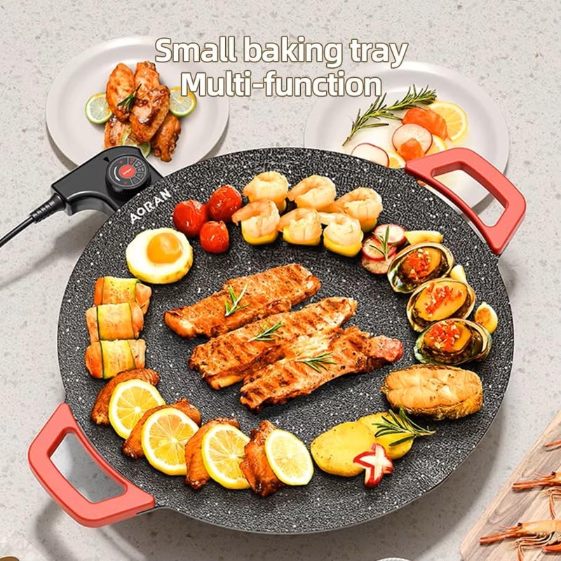 CLICKSWIFT Clickswift® 1 Pcs Portable Electric Tawa 35 Cm With Temperature Control Dosa, Roti, Chapati, Paratha Non-Stick Surface- Safe, Quick & Even Heating, 1500 Watts  - Image 2