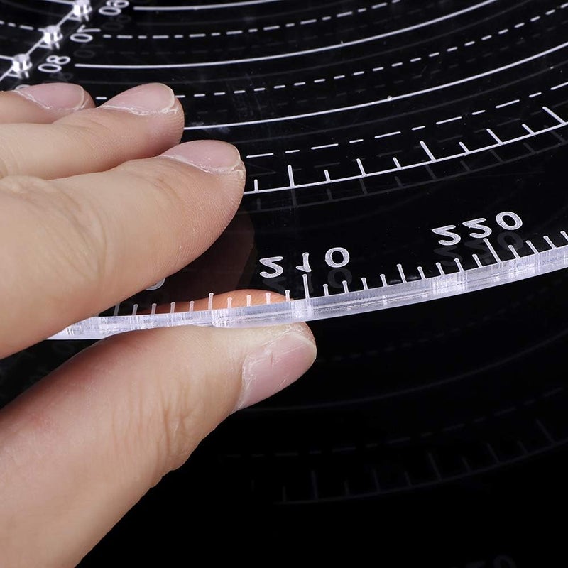 DDWT 300mm /11.8inch Round Center Finder Compass for Wood Turners Lathe Work Clear Acrylic Drawing Circles Diameter - Image 5