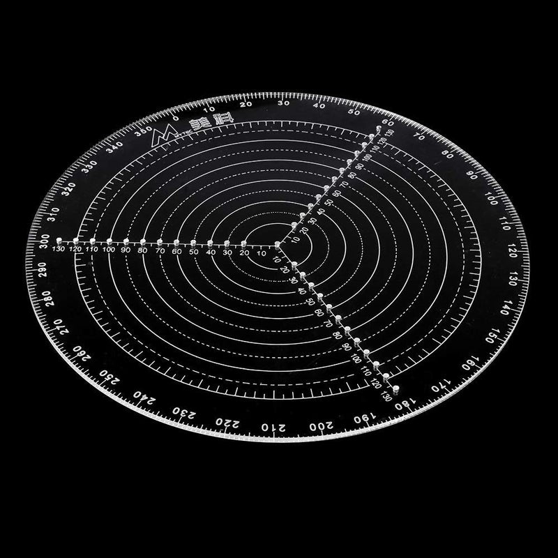 DDWT 300mm /11.8inch Round Center Finder Compass for Wood Turners Lathe Work Clear Acrylic Drawing Circles Diameter - Image 1