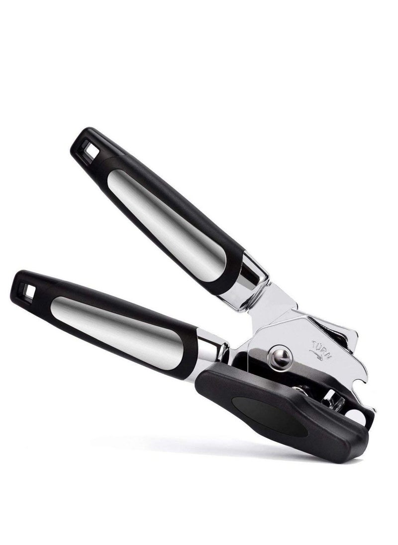SYOSI Can Opener Handheld Strongest Heaviest Duty, Manual Ergonomic Designed Comfort Grips, Sharp Cutting Wheel for Smooth Edge Cut,with Large Turn Knob, Easy to Use  - Image 1