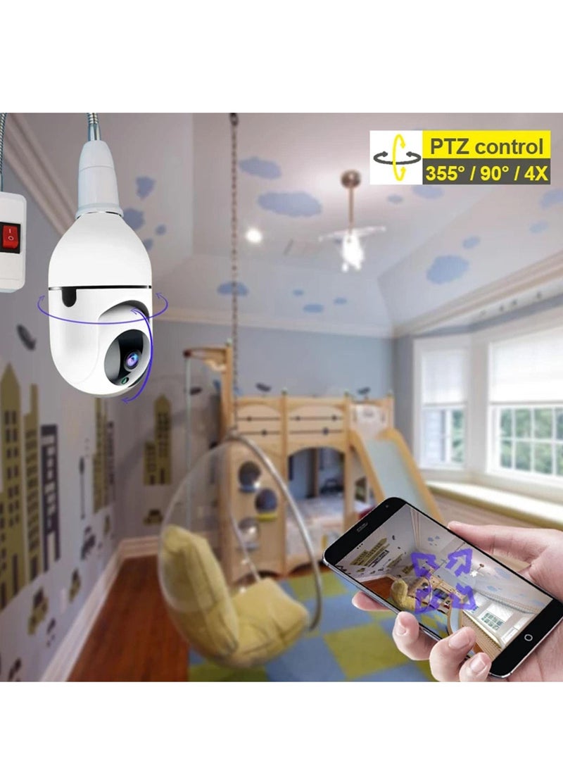 Generic Smart Bulb WiFi Camera: Home Surveillance IP Camera with Night Vision and Alarm - Image 5