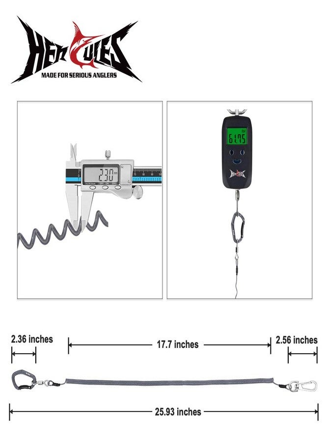 HERCULES Fishing Pole Tether, Kayak Paddle Leash, Heavy Duty Fishing Lanyard for Rods, Pliers, Boating, Paddles, Kayak (17.7" Plus) - Image 3
