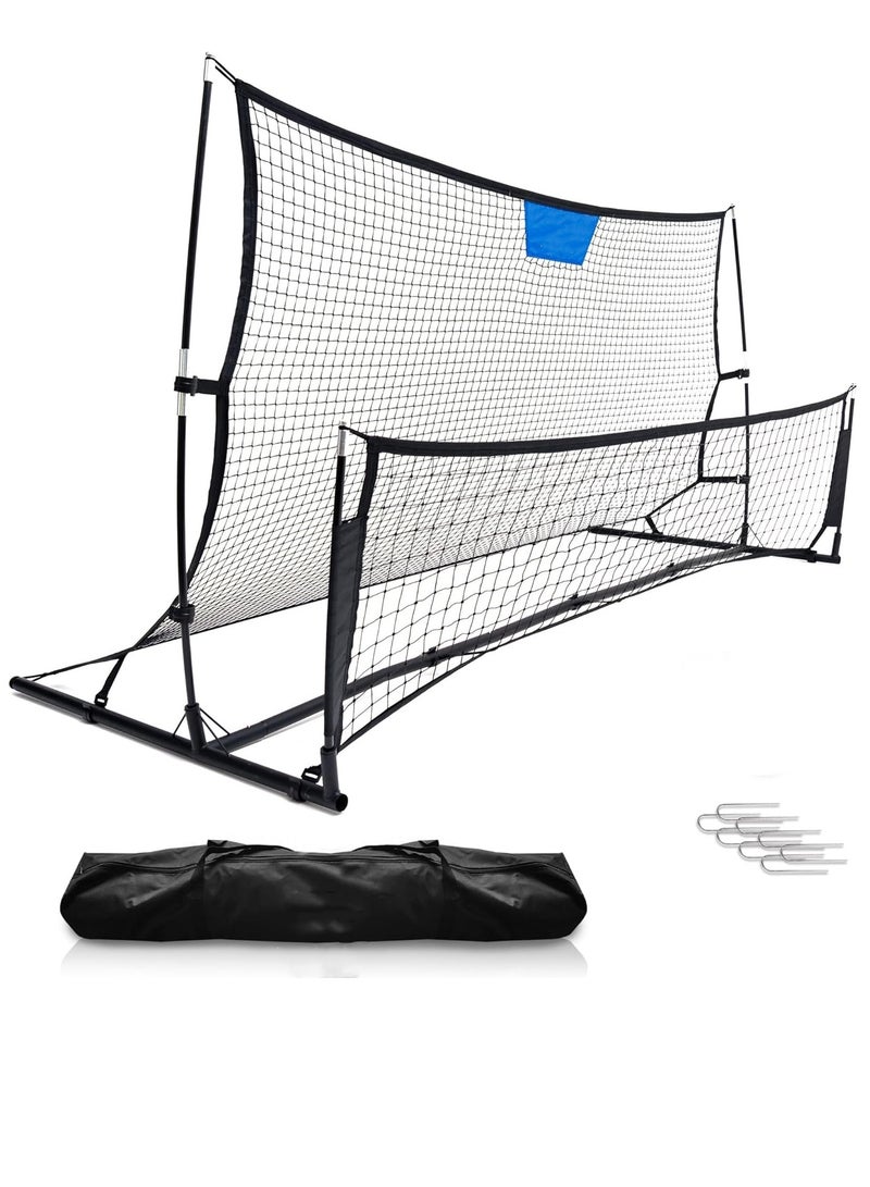 XiuWoo 2-in-1Portable Indoor & Outdoor Equipment Soccer Rebounder Trainer Net for Volley, Passing, and Solo Skills Enhancement - Image 1
