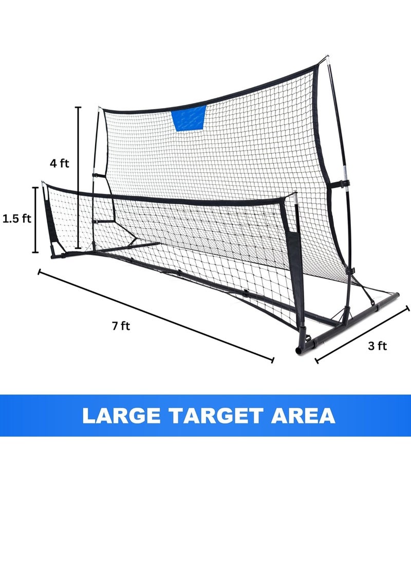 XiuWoo 2-in-1Portable Indoor & Outdoor Equipment Soccer Rebounder Trainer Net for Volley, Passing, and Solo Skills Enhancement - Image 3
