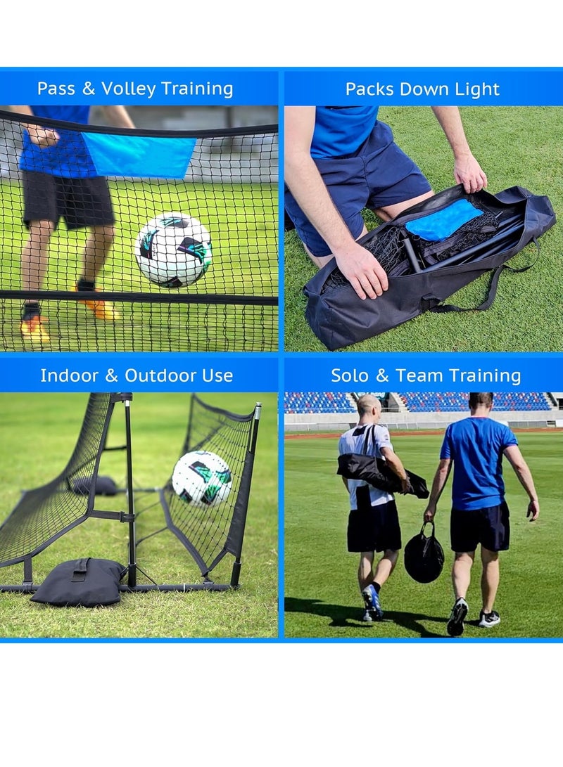 XiuWoo 2-in-1Portable Indoor & Outdoor Equipment Soccer Rebounder Trainer Net for Volley, Passing, and Solo Skills Enhancement - Image 5