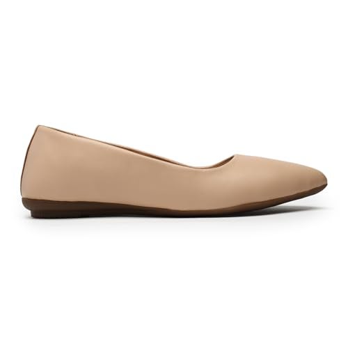 YUKI Comfortable Slip-On Belly Flats Stylish, Lightweight, Casual & Formal Wear Belly for Women Beige - Image 3