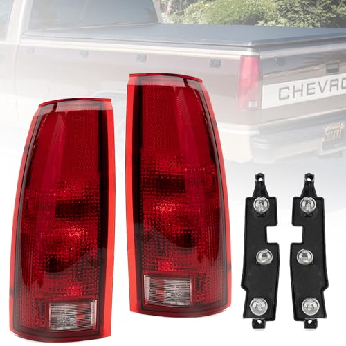 MiKaFex Tail Light Assembly Compatible With Chevy GMC C/K Truck 1988-1998, 1995-2000 Tahoe, 1992-2000 Yukon, 1992-1999 Suburban, 1992-1994 Blazer, w/Circuit Board, Driver and Passenger Side Rear Brake Lamps - Image 1