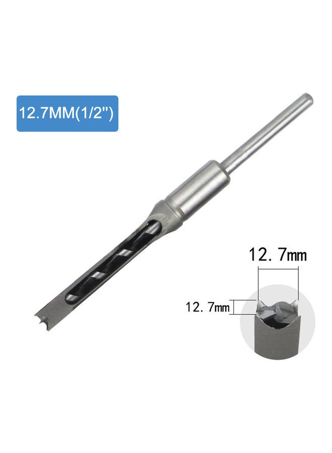 12.7mm Square Hole Drill DIY Woodworking Tool Silver 23.00X4.00X4.00cm - Image 1