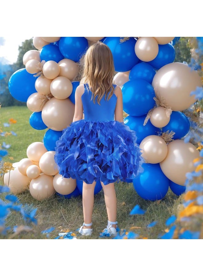 Suppromo Girls Royal Blue Tutu Dress for Kids Birthday Party Sparkly Sequin Tulle Fairy Princess Dress for Baby Girls Prom Sneaker Ball Gown Outfit 6T - Image 3