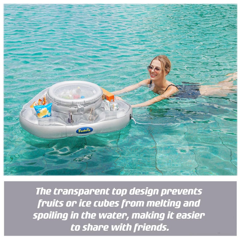 FEEBRIA Pool Cooler,Floating Cooler,Inflatable Cooler for Swimming, Boating, Tubing, Bbq's and More - Image 3