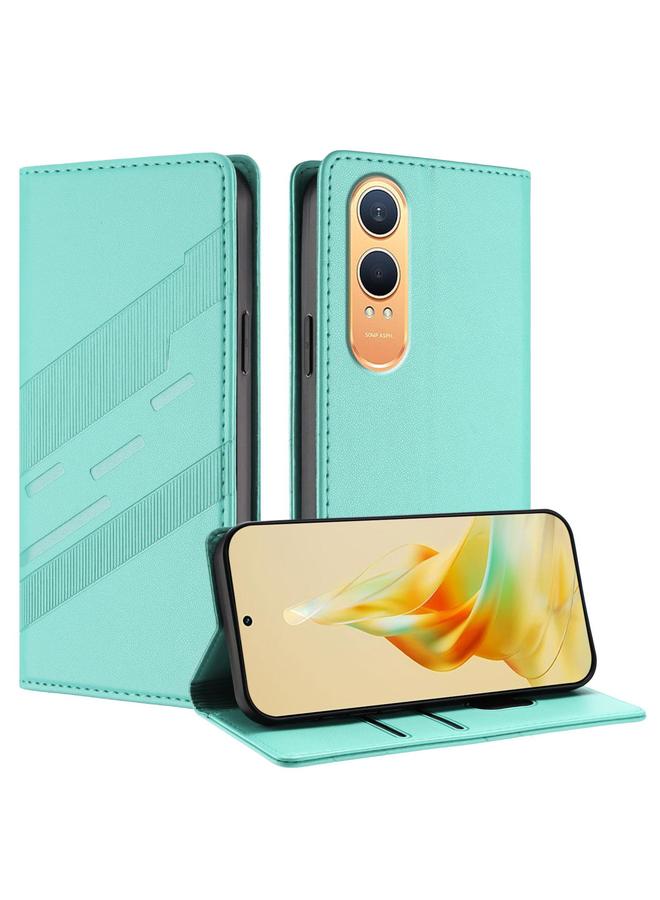 اس-توب جراب هاتف OPPO K12x من الجلد المنقوش متعدد الوظائف بتصميم محفظة كلاسيكي - Image 1