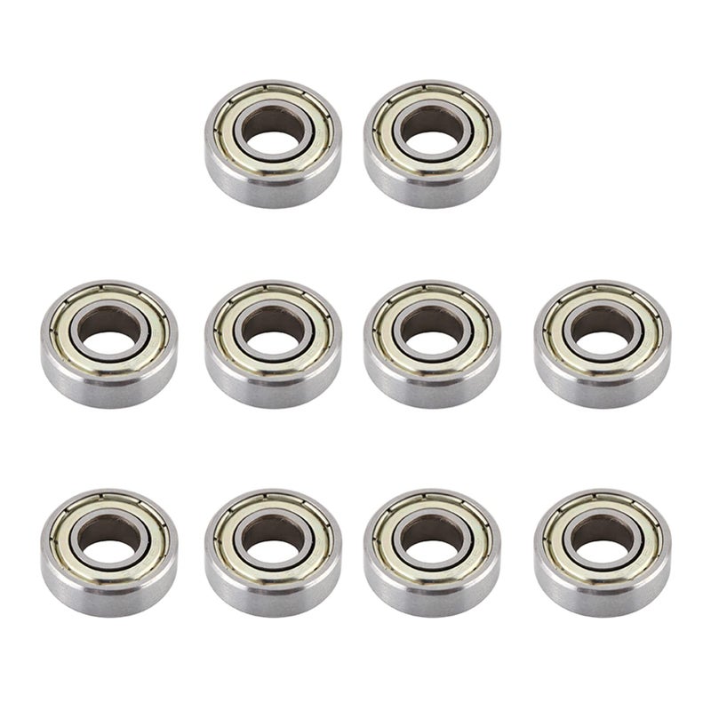 Steel Miniature Ball Bearings 698ZZ 6mm 10 Pcs Multi Use Skateboard Bearings - Image 2