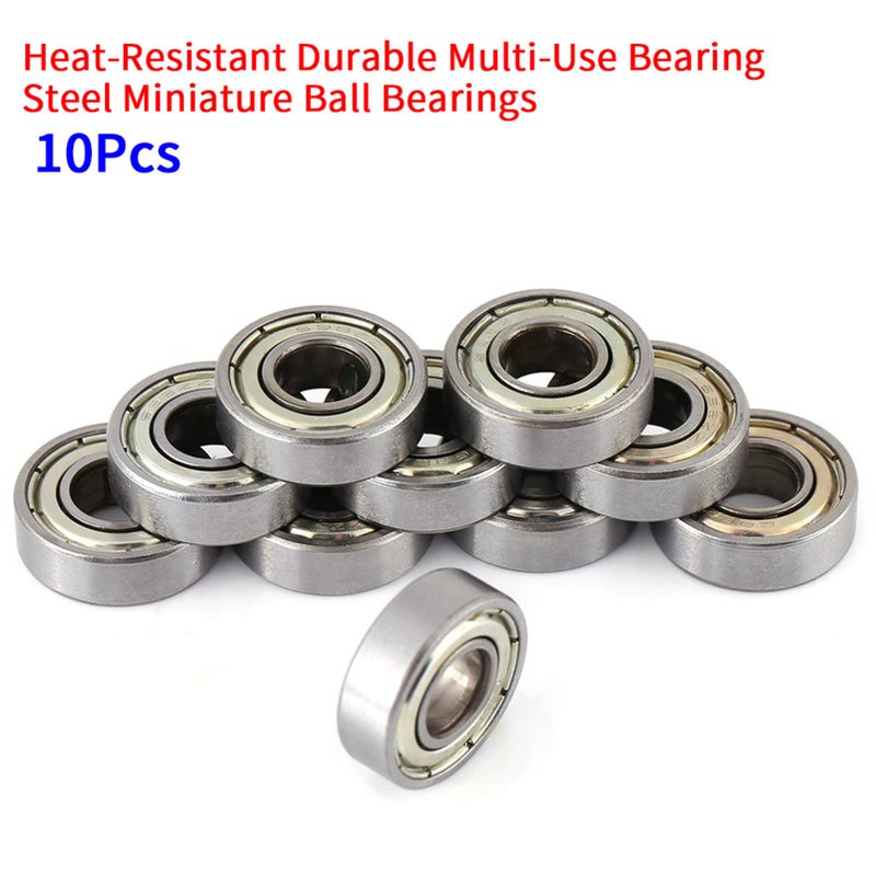 Steel Miniature Ball Bearings 698ZZ 6mm 10 Pcs Multi Use Skateboard Bearings - Image 5