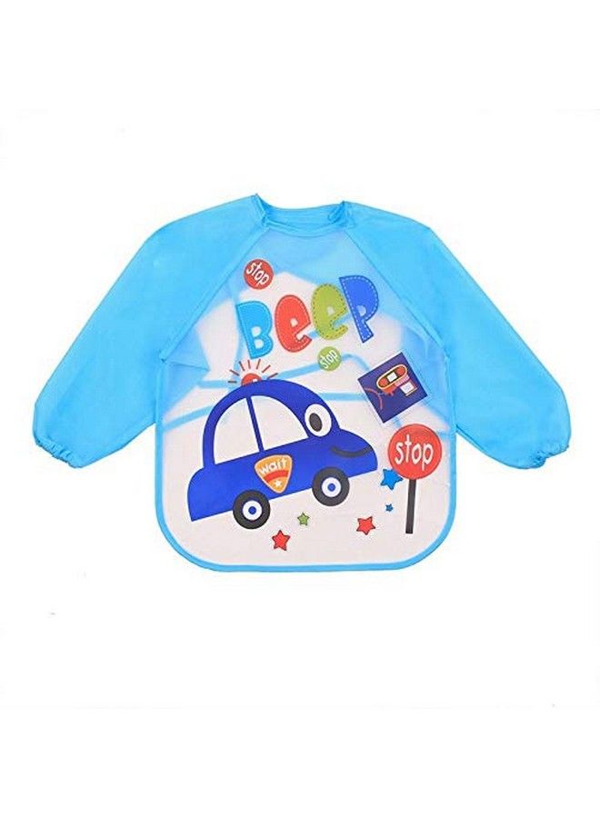 FOK Full Sleeves Washable Waterproof Bib For Babies And Kidsblue Set Of 3 - Image 1