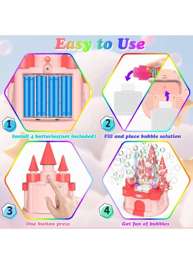 JM Castle Automatic Bubble Machine with Lights for Kids - Image 3