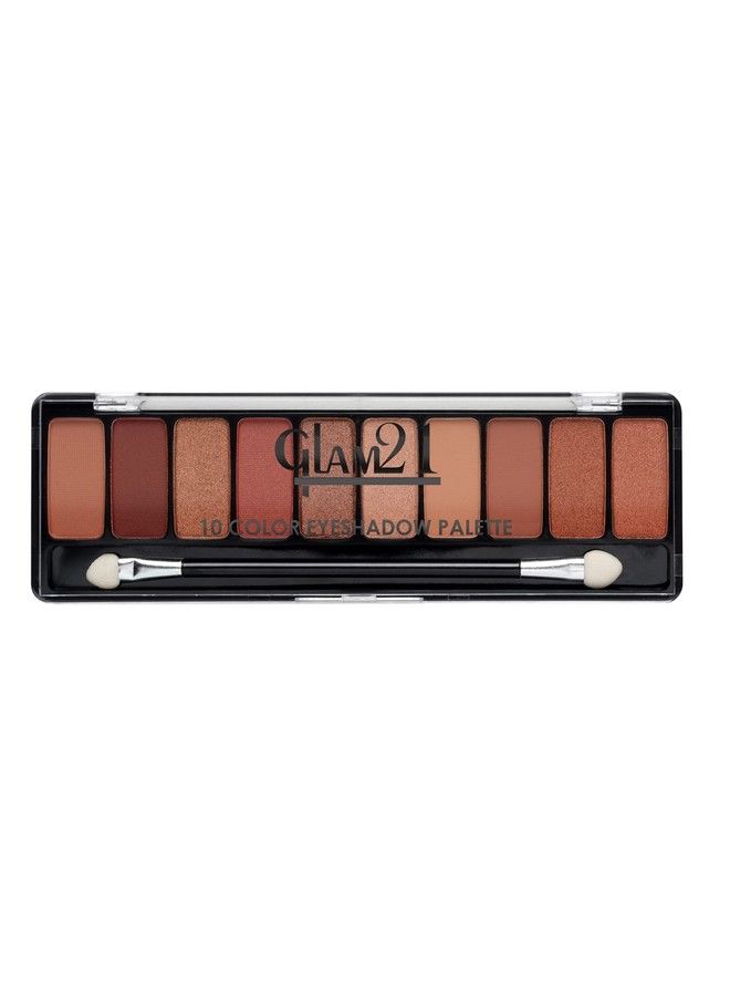 Glam 21 Glam21 Shades Of Trend Eyeshadow Palette ; 10 Highly Pigmented Shades ;Smudge Free & Longlasting ; 13.5Gm Shade 02 - Image 2