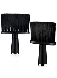 Patelai 2 Pcs Black Soft Brushes - Neck Duster for Hair Styling, Cutting and Face Cleaning for Barbers and Home Use  - Image 1
