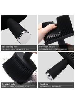 Patelai 2 Pcs Black Soft Brushes - Neck Duster for Hair Styling, Cutting and Face Cleaning for Barbers and Home Use  - Image 3