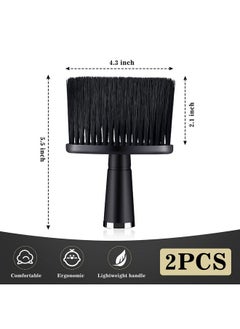 Patelai 2 Pcs Black Soft Brushes - Neck Duster for Hair Styling, Cutting and Face Cleaning for Barbers and Home Use  - Image 4