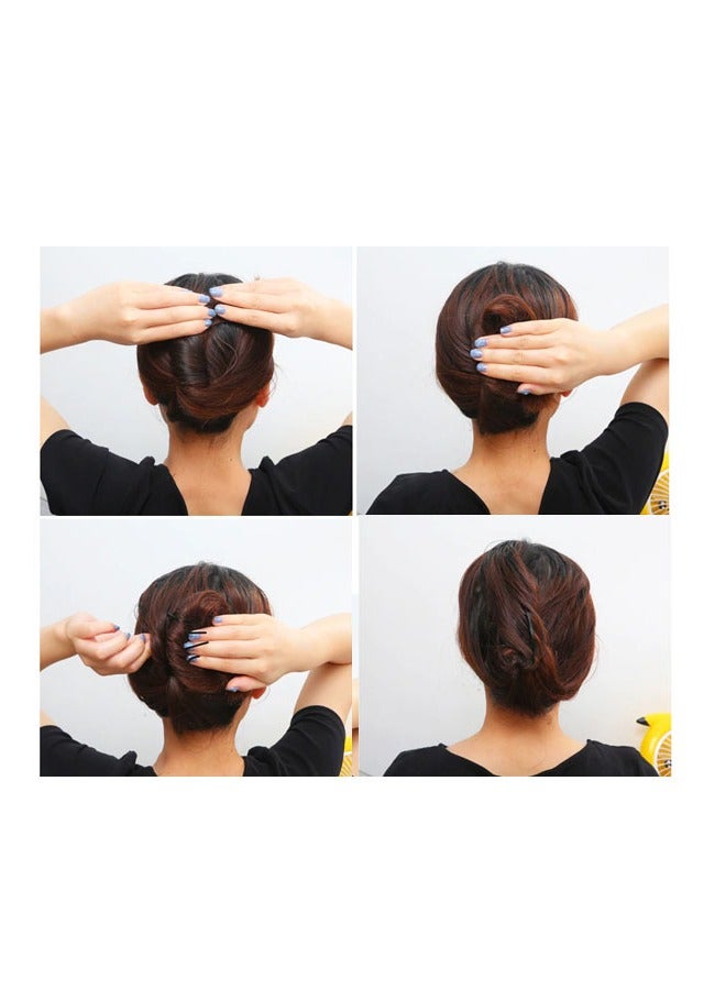 4 قطع طقم أدوات لتصفيف وتسريح وتجعيد الشعر بلون أسود - Image 3