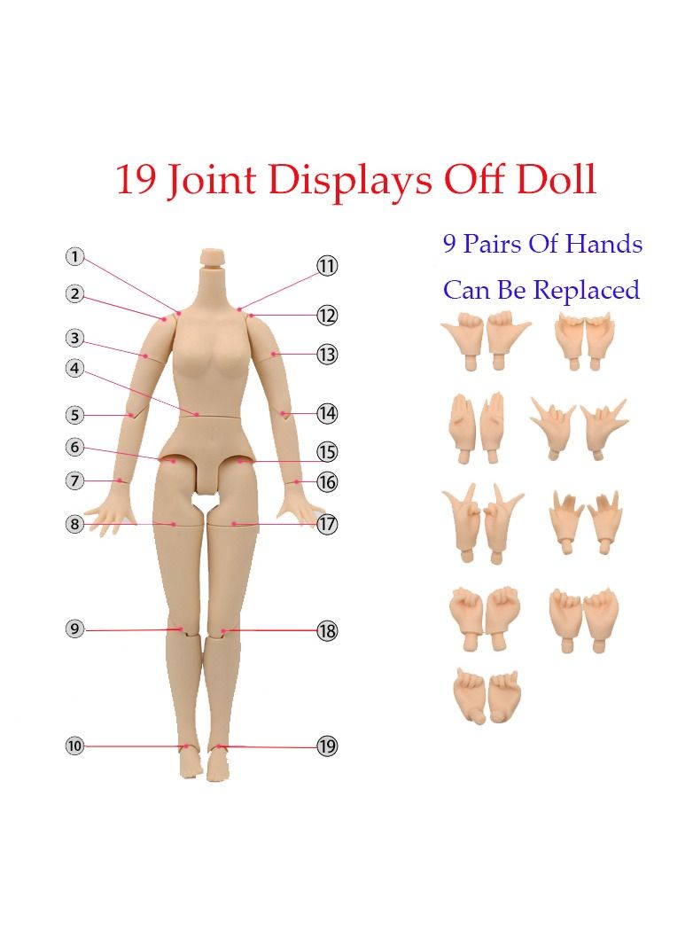 1-Piece DIY Makeup Repeatable Assemble 19 Balls Joint Doll Body Gifts for Girls DYJD0041 - Image 4