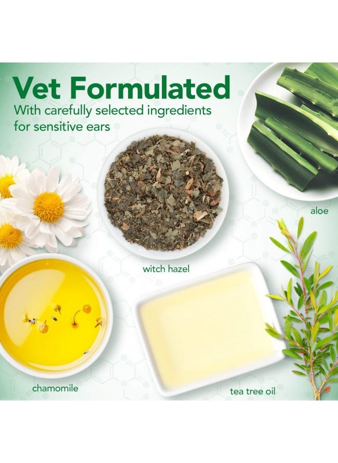 Vet'S Best Dog Ear Cleaner Kit | Multi-Symptom Ear Relief | Wash And Dry Treatment | Alcohol-Free 4 Fl Oz (Pack Of 2)